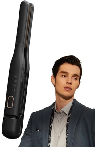 Plancha Para Pelo Para Hombres Calentamiento Rápido Estilizador Recargable | Planchas Alisadoras Inalámbricas Y Rizador Para Hombre Mujer Cabello Corto Fino Casa