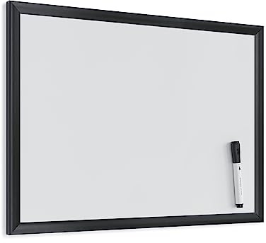 U Brands Magnetische Whiteboard, trocken abwischbar, 61 x 45,7 cm, schwarzer Holzrahmen (307U00-01)