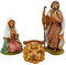 VILLAGE GIFT IMPORTERS Weihnachtskrippensammlung, 12,7 cm, 36 Verschiedene Statuen, traditionelle Krippenfiguren mit neuen Händlern, handbemalt und hergestellt in Italien (Jesus, Maria und Josef)