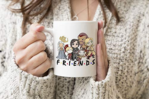 Friends Game of Thrones Lannister Jon Stark Jaime Khal Drogo Arya Style Friends Series White Coffee Tea Mug Regular 312ml Cup