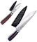 hajegato Set di coltelli da Chef Giapponesi Professionali e coltelli da Cucina 7cr17 in Acciaio Inossidabile Tedesco ad Alto tenore di Carbonio, Set Regalo da 2 Pezzi (Set 8 & 3.5)