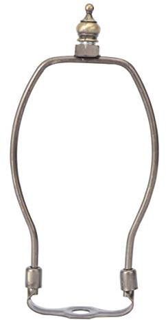 OSALADI Lamp Shade Harps Holder, 7 inch Horn Frame Lampshade Bracket, DIY Lighting Accessories for Table Lamp Floor Light Fitting (Bronze)