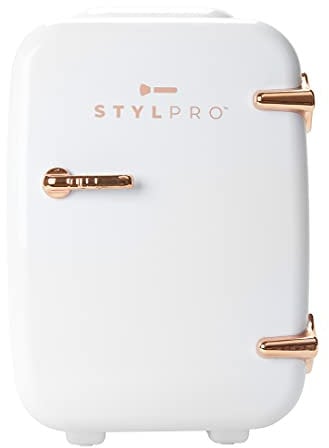 STYLPRO Mini Beauty Fridge 4L – Portable Skincare, Makeup & Cosmetic Cooler and Warmer – Rose Gold Travel Fridge for Serums, Masks & Eye Creams