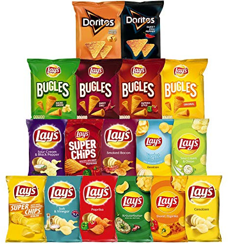 Lay's Snacks Party Mix 11x Lay's Chips, 4x Lay's Bugles, 2x Doritos