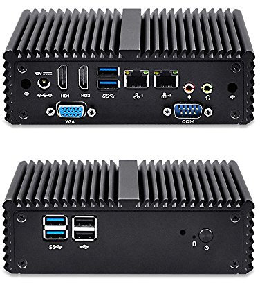 Kettop Quad Core Office Pc Mi3710N With Pentium J3710, 1.6Ghz (2Gb Ddr3 Ram 32Gb Ssd) Fanless Mini Pc Dual Nic 2 Hd Video+1 Vga