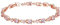 SUSBAG Beau bracelet de luxe en plaqué or rose avec zircon étincelant 5 pierres de style au choix, base plaquée or, couleur : rose-rose, morue.