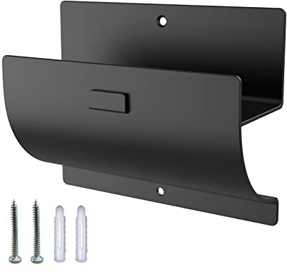 Peony River Heavy-Duty Ladder Hanger, Wall Mount Ladder Hooks for Ladder Storage, Wheelbarrow Hangers for Garage Wall, Black