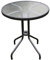 INDA-Exclusiv Balkontisch Bistrotisch Glasplatte und pulverbeschichtetes Metallgestell Rund Ø 60 H70cm Tisch Gartentisch Glastisch, Farben:Anthrazit