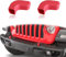 2 coperture per gancio di traino per paraurti, protezione rossa per gancio di traino, compatibili con Jeep Wrangler JK JL Gladiator TJ, accessori Jeep Wrangler 2007-2022 Protezione paraurti anteriore