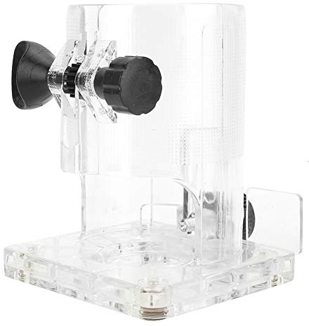 Katsu Router Base, Work, Woodworking Trimmer Router Base en Plastique Transparent Outil électrique Accessoire de Protection (Section épaisse)