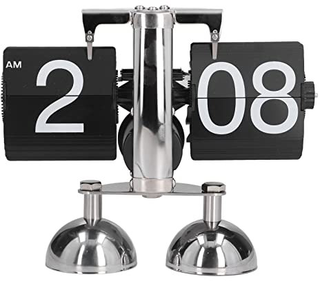 HERCHR Flip-Tischuhr, Mechanische Retro-Flip-Down-Uhr, Automatisches Umblättern, Quarzuhren, Interne Zahnradbetriebene Digitaluhr