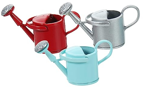 ibasenice 6 Pièces décoration de Chambre esthétique Petit arrosoir en métal Bouilloire Jouet Mini bidon d'eau bidon d'eau extérieur Bassin Seau d'arrosage Bleu Bonbon cruche