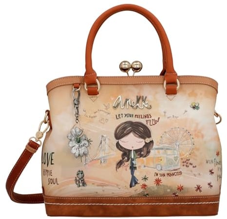 Anekke - Handtasche, camel, 31 x 24 x 12 cm, Schultergurt