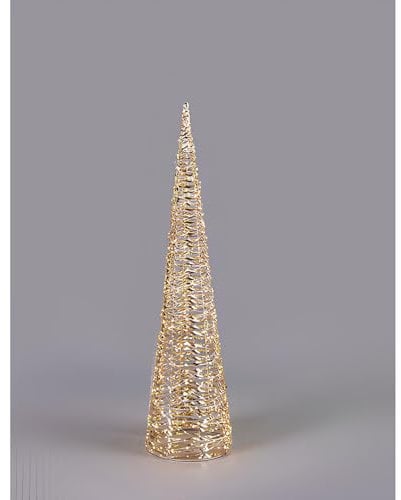 EDG Enzo De Gasperi Albero LED Stripes Cono 720 MicroLed H 120 Cm D 30 Cm Gold