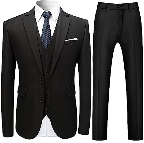 BIISDOST Anzüge Für Herren Anzug 2 Teilig Business Abendessen Hochzeit Herrenanzug Knöpfe Smoking Set Herren Slim Fit Blazer Und Hosen Mit Langarm Festlicher Hosenanzüge Für Männer Freizeitanzug