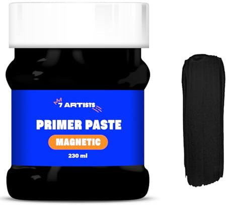 7 Artists Grundierung Tafelfarbe Schwarz 230 ml Magnet Grundierung Wasserbasis | Magnetic Primer für Holz Metall Glas | Magnetische Farbe für Kreideschreiben und Zeichnen