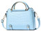 DEEVORCA Damen Handtasche Mode Frauen Umhängetasche Krokodilprägung Henkel Oben Diebstahlsicheres Reißverschlussfach Kuriertasche für Damen Alltäglich Reisen Dating Wasserdichtes PU Blau