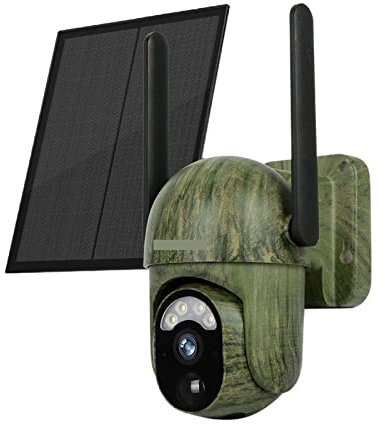 Ruiseawing Solar Security Camera 4MP 4G Solar Security Camera Wireless Outdoor Human/Animal Detection 2-Way Talk IP66 Waterproof Wildlife Camera(4MP 4G Add 32G)