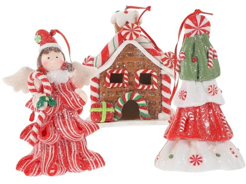 CRILSTYLEO Weihnachts-lehmhaus Aus Ton Engel-mädchen Ornament Hängende Weihnachtsdeko Für Baum Kranz Tür Kamin