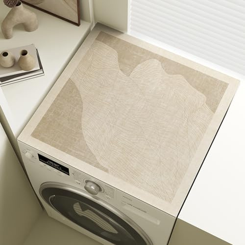 MNOIINM Waschmaschinenauflage rutschfest 60x60cm, Universal Waschmaschinen-Auflage Staubschutz wasserdichte, Zuschneidbare Waschmaschinenabdeckung Für Waschmaschine, Trockner, Küche, Badezimmer(D)