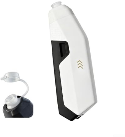 Aerodynamische Fahrrad-Wasserflasche, Quetsch-Sport-Getränkebehälter, PP5 Kunststoff-Fahrradflasche für Rennrad- und Mountainbike-Trinksystem, auslaufsicher (weiß)