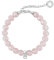 Thomas Sabo Braccialetto con Ciondolo in Quarzo Rosa, Lunghezza 16 cm + 4 cm di Estensione