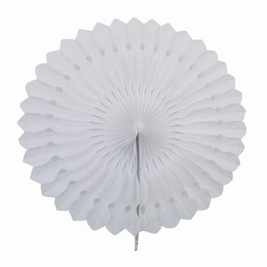 Creativery 1 Papierfächer 25cm (weiß 029) // Deko Papier Fächer Rosetten Blumen Raumdeko Papierrosetten Hängedeko
