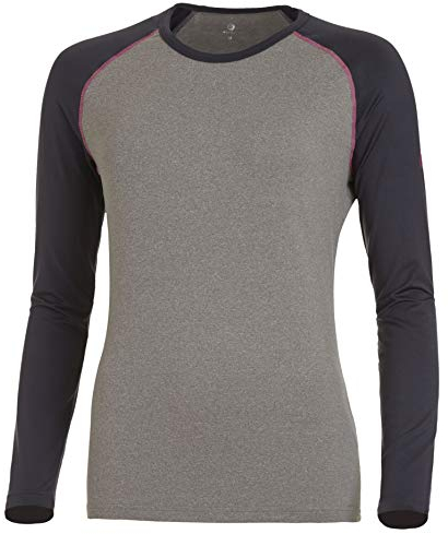 Medico Damen Langarm Unterhemd Funktionsshirt Thermowäsche - Anthrazit/Melange/Grau - 36