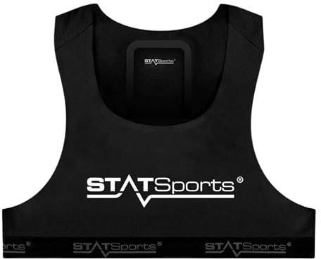 STATSports GPS Weste – Fußball Tracker Weste Nur für APEX Athlete Series – Leichte, schnelltrocknend Sportweste mit Sicherer Pod Tasche – Sport Tracker Weste Fussball - Schwarz, Mittel - Erwachsene