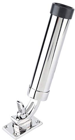 Tbest Angelrutenhalter für Fischerboote, Edelstahl Angeln Rutenhalter 360-Grad-Drehung Marine Angelruten Halter Pole Rast Rack Bracket für Boote Kajak Angelzubehör