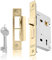 XFORT® 3 Lever Polished Brass Mortice Sashlock 75mm, Door Lock with Key for Internal and External Doors, Door Latch Mechanism and Key Locking Door Security, CE Approved and Fire Rated Protection