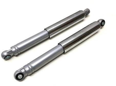 Stoßdämpfer Set 290mm Grau Chrom passend für Simson Schwalbe S51 S50 S70, Puch Maxi, Zündapp KS GTS, Honda Dax, Vespa Bravo, Tomos
