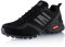 Fusskleidung® Damen Herren Wanderschuhe Atmungsaktive Trail Running Trekkingschuhe Schwarz Grau EU 36
