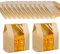 50 Stück Lebensmittel Papiertüten, Papiertüten Klein mit Fenster, Brot Papiertüte, Sandwich Papiertüte, Papiertütchen Mit Sichtfenster, für Brotkuchen Chocolate Candy Snack Verpackung