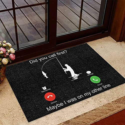 Door Mats Indoor Design Doormat Home Decor Did You Call First Fishing House Warming Gifts New Home Decor