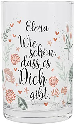 Herz & Heim® Teelichthalter als Danksagung für Familie oder Freunde, personalisiert Wie schön DASS es Dich gibt