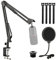 Rigych HyperX SoloCast Boom Arm Stand with Pop Filter, Adjustable Mic Boom Arm with Upgrade Desk Clamp for SoloCast Condenser Microphone