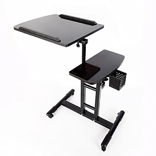 Futchoy Tattoo Tisch Mobil, Tattoo Workstation Ständer Verstellbar 65-97cm, Tragbare Armstütze Beistelltisch mit Rollen Tattoo Zubehör für Salon Studios Armlehne Tattoo Ständer