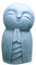 EMVANV Feng Shui Zen stehender glückseliger japanischer Jizo-Mönch-Figur, Buddha-Statue, kleiner Jizo, Kunstharz, Bastel-Skulptur für Zuhause, Outdoor, Garten, Dekoration (grau)