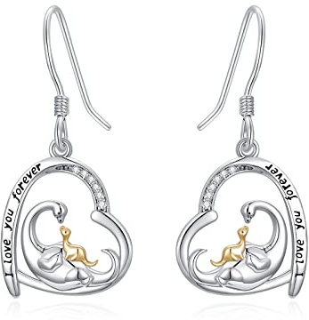 enjoylifecreative Kuh Koala Hundepfote Ohrringe für Damen 925 Sterling Silber Tier Ohrhänger Tier Schmuck Geschenke für Frauen Mädchen Tierliebhaber