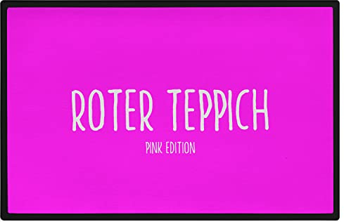 Trendation - Lustige Fußmatte Roter Teppich Pink Edition Fussmatte mit Spruch Geschenk Frauen 60x40 cm