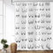 ASDCXZ Duschvorhang Schwarz Weiss 180x220 cm, Modern Einfach Lustig Schwarz Weiß Graffiti Linien Waschbar Stoff Bad Duschvorhänge Polyester Textil Wasserdicht Duschvorhang für Badewanne mit 12 Haken