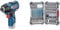 Bosch Professional 06019E0002 10.8 V GDR Li-Ion Brushless Impact Driver Bare Unit - Blue + 35pc. MultiConstruction Drill Bit and Impact Control Screwdriver Bit Set (Pick and Click, HEX-9, Accessories)