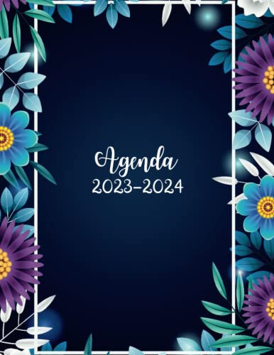 Agenda 2023 2024 Semainier A4: Gérer efficacement son temps, être Productif et rester Zen , Motif Floral Multicolore