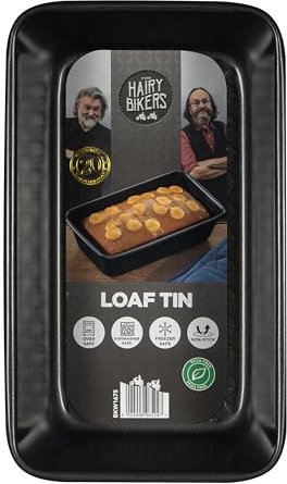 Hairy Bikers Bakeware, Loaf Pan, Non-Stick Coating, PFOA Free, Oven Safe, Dishwasher Safe, Freezer Safe, Black