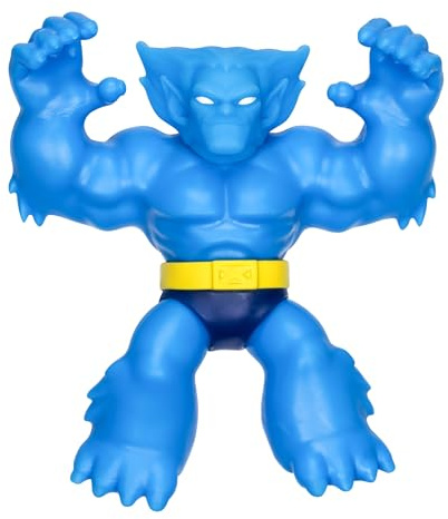 Heroes of Goo Jit Zu Marvel Studios X-Men '97 Beast Stretchy Actionfigur, mit metallisch-rheoskopischer X-Gen-Füllung, Stretch-Biest bis zu 3 mal seiner Größe - Sensorisches Spielzeug