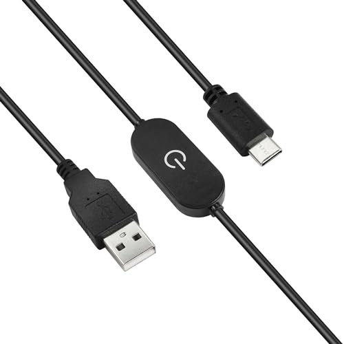 GINTOOYUN USB Power Switch Cable USB 2.0 A to Type C Male LED Touch Dimmer Cord Single Colour Dimming On Off Switch Controller DC 5V for Phone,USB Fan,LED Strips,etc(1m/3.28ft)