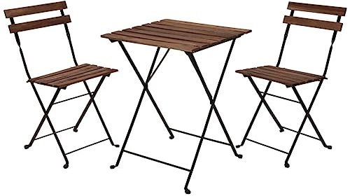 QJBSAVVA ProGarden Bistro-Set, eckbankgruppe Sofa Tisch gartenmöbel Set eckbank küche Geeignet für Outdoor Balkon Innenhof Speisesaal 3-TLG Schwarz