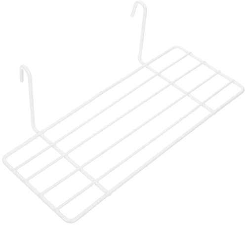 Cabilock 2St Wandgitterplatten Küchenwandgitter Wandaufbewahrung aus Draht Metallkorb Bürodekoration Steckbrett gerades Regal Gitterplattenregal hängend Bild Gewinde Wandbehang Kabel Weiß