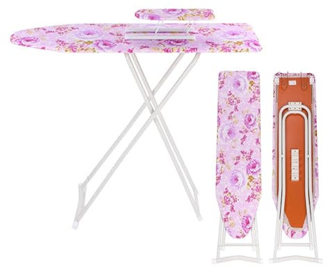 Wizoowip 36 Inch Folding Ironing Board, Load-Bearing Non-Slip Durable Ironing Boards, 92 X 78 X 30cm Table Top Ironing Board, Lightweight Large Ironing Board, Adjustable Height Iron Board for Home (Purple), 14064229